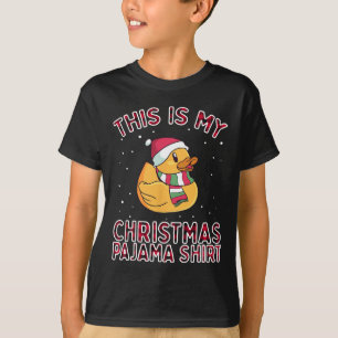 Christmas Pajamas For Family Duck This Is My Funny T-Shirt