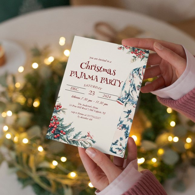 Christmas Pajamas Party Invitation (Creator Uploaded)