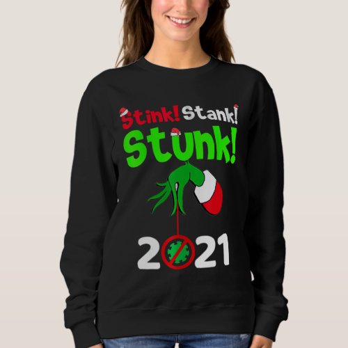 Christmas Pajamas Stink Stank Stunk Matching Xmas  Sweatshirt