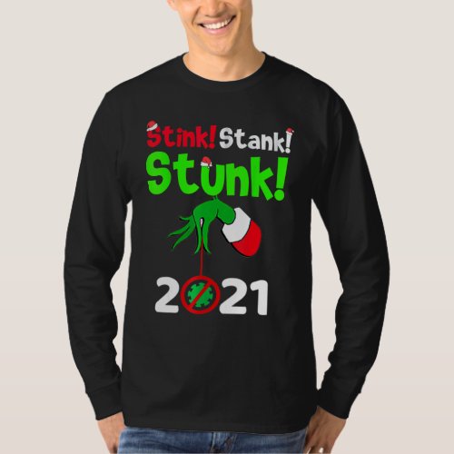 Christmas Pajamas Stink Stank Stunk Matching Xmas  T_Shirt