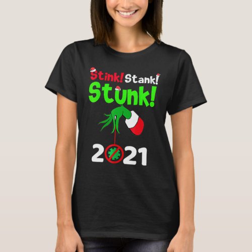 Christmas Pajamas Stink Stank Stunk Matching Xmas  T_Shirt