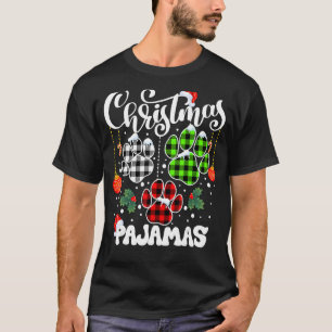 Christmas Pajamas  Xmas Pet  Animal Cat Dog Paw 1 T-Shirt
