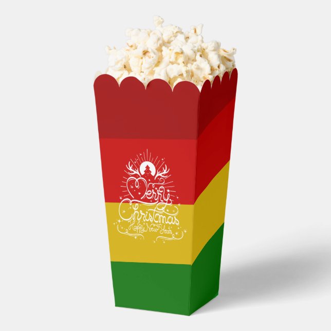 Christmas Palette Popcorn Favor Box (Popped)