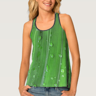 Christmas Palm and Raindrops Tank Top