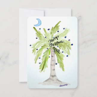 Christmas Palm Thank You Card