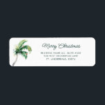 Christmas Palm Tree Business Logo Return Address Label<br><div class="desc">Elevate your correspondence with our business return address label, designed to add a touch of sophistication to every envelope and package you send. These custom labels feature your business name and address in a crisp, easy-to-read font, ensuring your mailings always make a polished first impression. These labels not only save...</div>