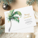 Christmas Palm Tree Coastal Moving Holiday Card<br><div class="desc">Christmas Holiday Coastal Moving Palm Tree Announcement you can easily customize by clicking the "Personalize" button. Add your custom message and names on the reverse side</div>