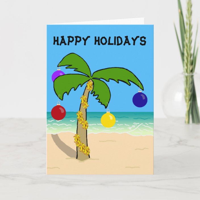 Christmas Palm Tree Holiday Card | Zazzle.com