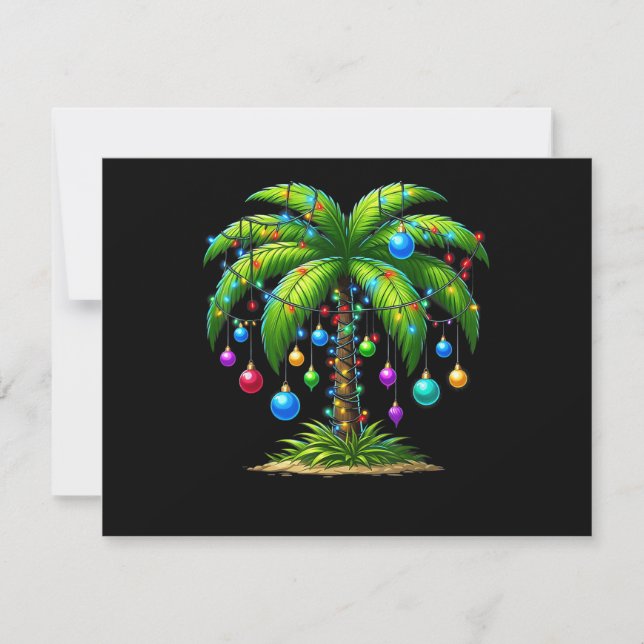 Christmas Palm Tree Light Hawaiian Tropical New Ye (Front)