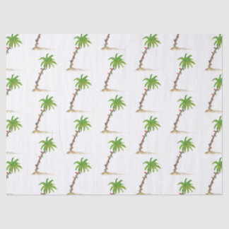 Christmas Palm Tree Tropical Beachy Lights Beach Tissue Paper