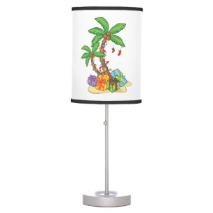 Christmas Palm Tree Tropical Xmas Coconut Lights Table Lamp