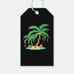 Christmas Palm Tree Tropical Xmas Gift Coconut Gift Tags