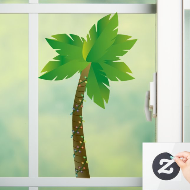 Christmas Palm Tree Window Cling (Home)