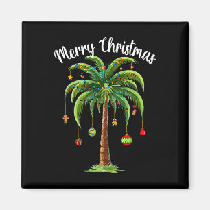 Christmas Palm Xmas Tree Tropical Beach Hawaii Wom Magnet