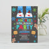 Christmas Pancakes And Pajamas Invitation Snowman (Standing Front)