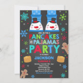 Christmas Pancakes And Pajamas Invitation Snowman (Front)