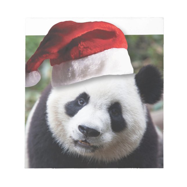 Christmas Panda Bear Notepad (Front)