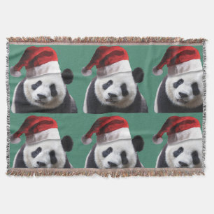 Christmas Panda Bear Throw Blanket