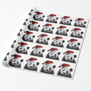 Christmas Panda Bear Wrapping Paper
