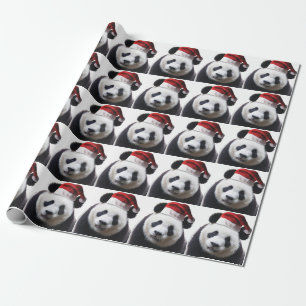 Christmas Panda Bear Wrapping Paper