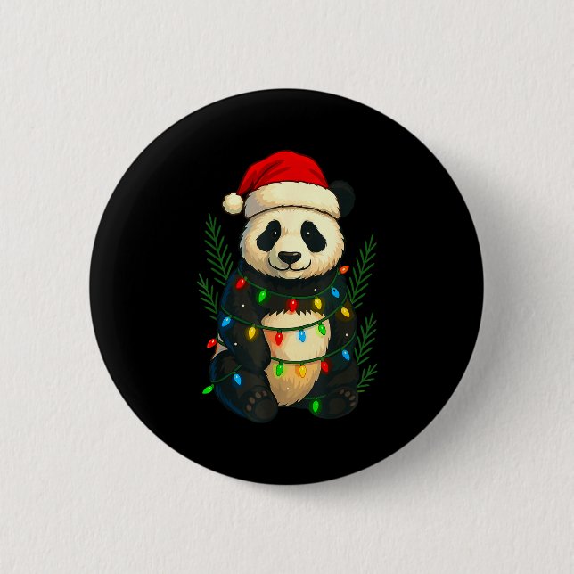 Christmas Panda  Button (Front)