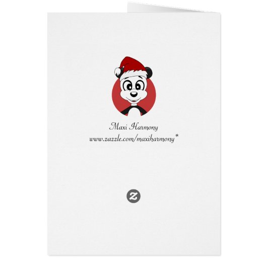 Christmas panda cartoon (Back)