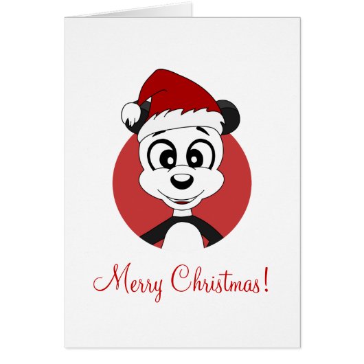 Christmas panda cartoon cards (Front)