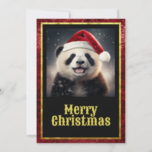 Christmas Panda Holiday Card