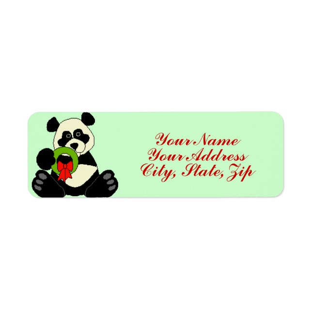 Christmas Panda Label (Front)