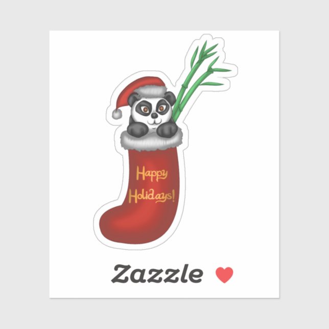 Christmas Panda Sticker (Sheet)