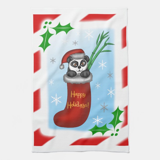 Christmas Panda Towel (Vertical)