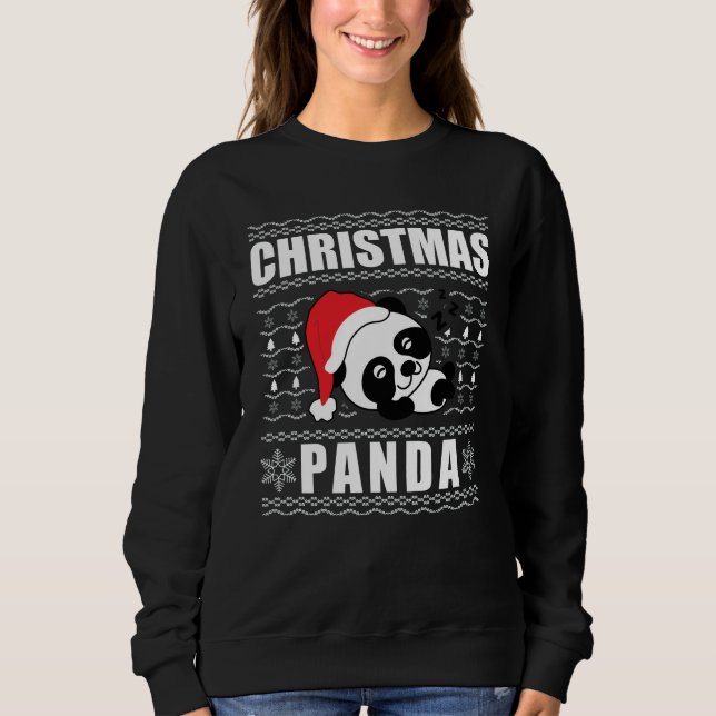 Christmas Panda Ugly Xmas Sweater (Front)