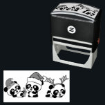 Christmas Pandas Self-inking Stamp<br><div class="desc">This Christmas Panda design will fill you with Holiday Cheer. Happy Holidays!</div>