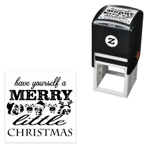 Christmas Pandas Self_inking Stamp