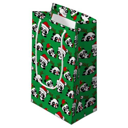 Christmas Pandas Small Gift Bag