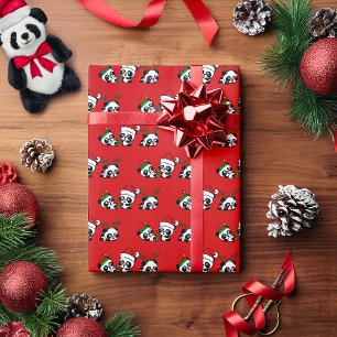 Christmas Pandas Wrapping Paper
