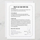 Christmas Paper Doll Blonde Girl Winter Outfits (Back)