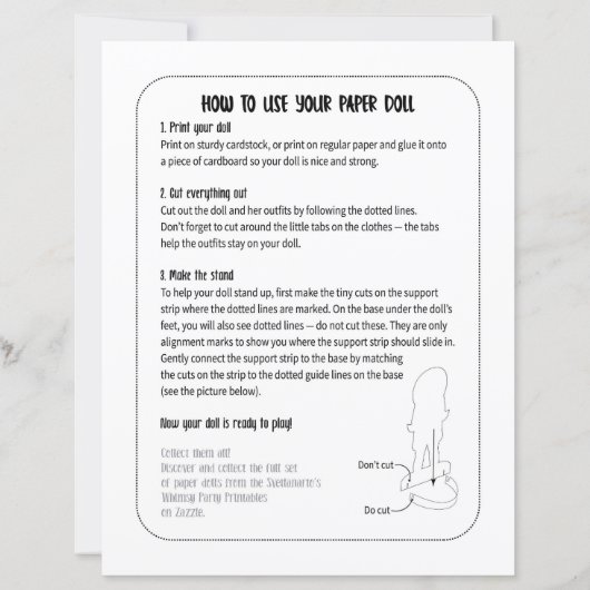 Christmas Paper Doll Blonde Girl Winter Outfits (Back)