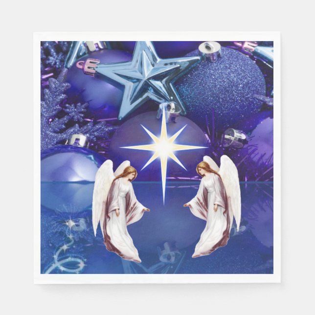Christmas Paper Napkins, Christmas Angel Napkins (Front)