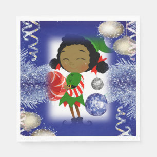 Christmas Paper Napkins, Elf Napkins