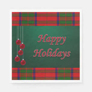 Christmas Paper Napkins, Happy Holidays Napkins
