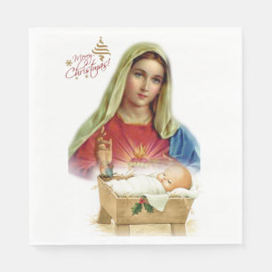 Christmas Paper Napkins, Jesus Christ Napkins