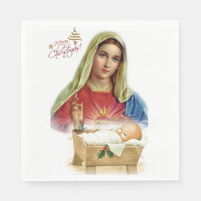 Christmas Paper Napkins, Jesus Christ Napkins (Front)