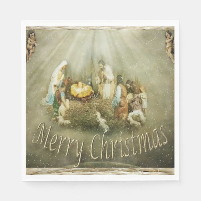 Christmas Paper Napkins, Jesus Christ Napkins (Front)