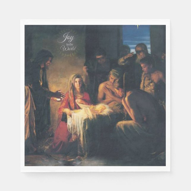 Christmas Paper Napkins, Jesus Christ Napkins (Front)