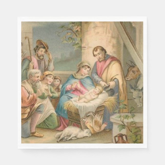Christmas Paper Napkins, Jesus Christ Napkins (Front)