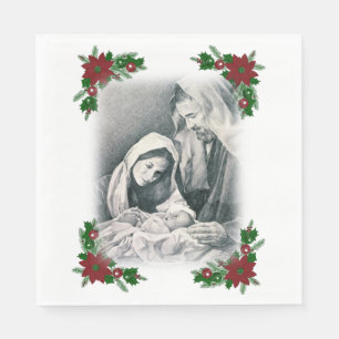 Christmas Paper Napkins, Jesus Christ Napkins