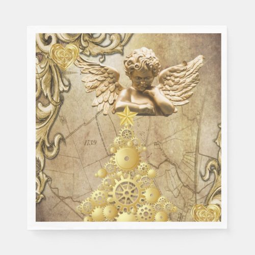 Christmas Paper Napkins Merry Christmas Angel Napkins