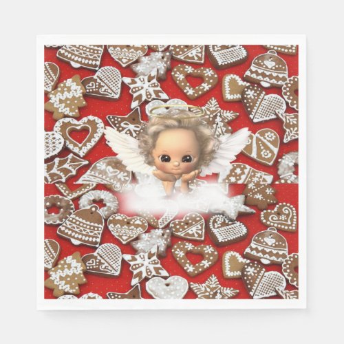 Christmas Paper Napkins Merry Christmas Angel Napkins