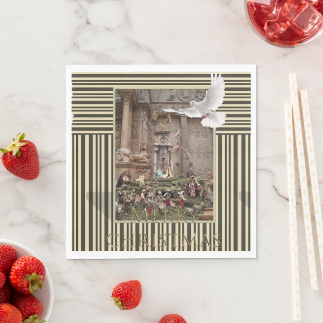 Christmas Paper Napkins, Merry Christmas Jesus Napkins (Insitu)